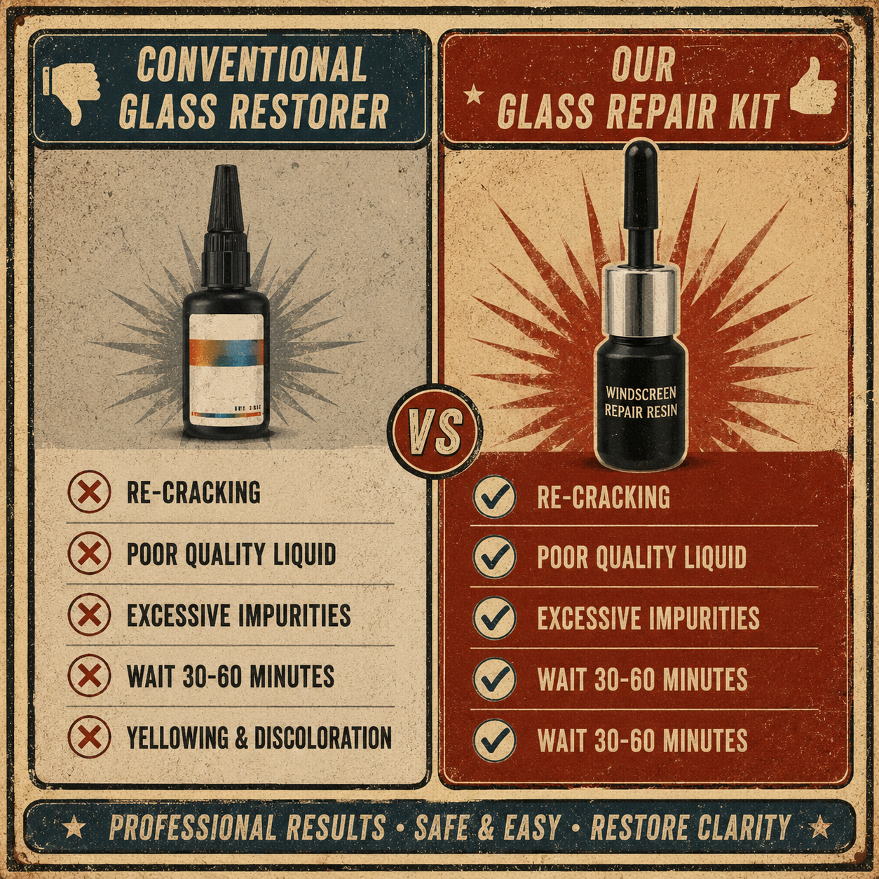 Billhol®🦩 GlassRenew Instant Glass Scratch Repair Liquid · Restore Windshields & Windows Without Polishing