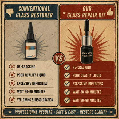 Billhol®🦩 GlassRenew Instant Glass Scratch Repair Liquid · Restore Windshields & Windows Without Polishing