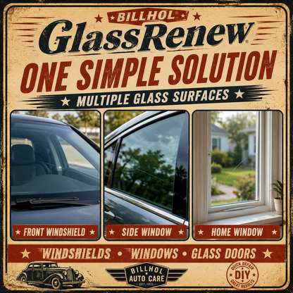 Billhol®🦩 GlassRenew Instant Glass Scratch Repair Liquid · Restore Windshields & Windows Without Polishing