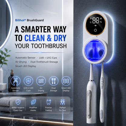 Billhol®🎯BrushGuard Smart Toothbrush Sanitizer & Dryer