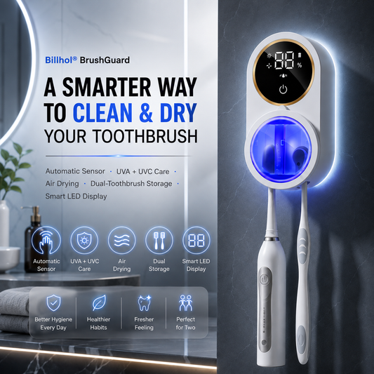 Billhol®🤍 BrushGuard Smart Toothbrush Sanitizer & Dryer