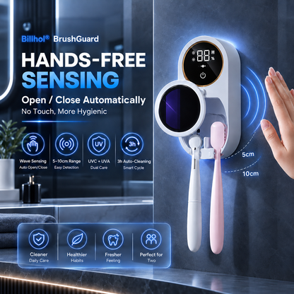 Billhol®🎯BrushGuard Smart Toothbrush Sanitizer & Dryer