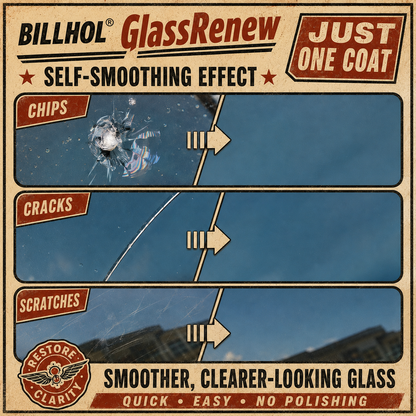 Billhol®🦩 GlassRenew Instant Glass Scratch Repair Liquid · Restore Windshields & Windows Without Polishing