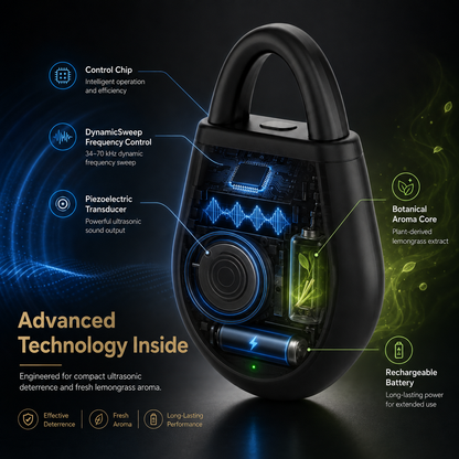 BILLHOL®SonicFusion AromaGuard Advanced Portable Multi-Pest Ultrasonic