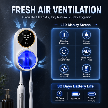 Billhol®🎯BrushGuard Smart Toothbrush Sanitizer & Dryer